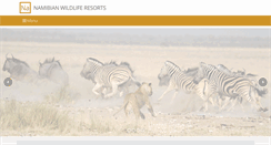 Desktop Screenshot of namibianwildliferesorts.com
