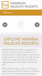 Mobile Screenshot of namibianwildliferesorts.com